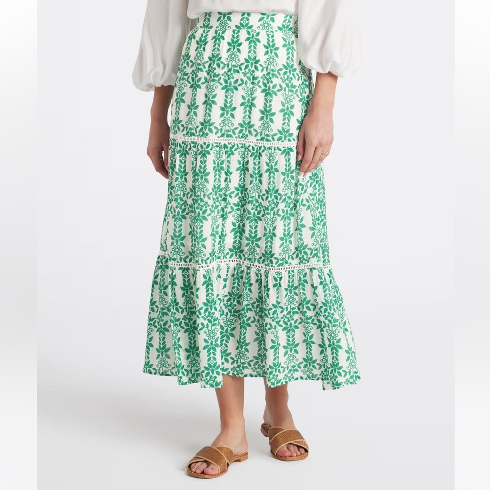 Skies are Blue Carine Tiered Midi Skirt